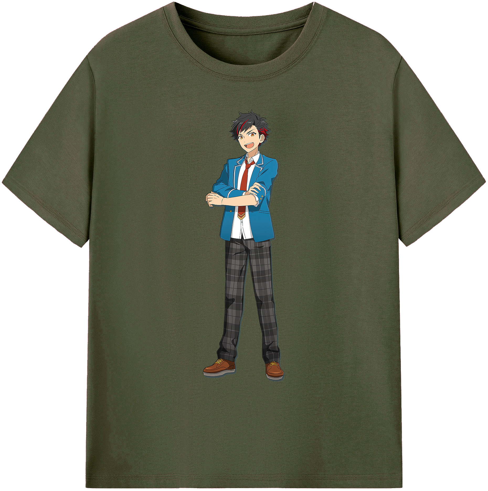 （画像用） あんさんぶるスターズ! Ensemble Stars 綿100％ メンズ半袖Tシャツ｜肌触りやわらか＆通気性